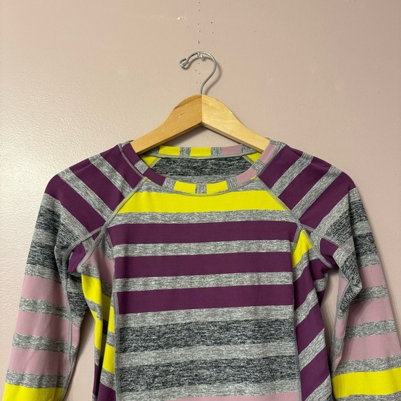 Lululemon Race Your Pace Long Sleeve Triplet Twin Stripe Women Size 4 - Picture 4 of 10